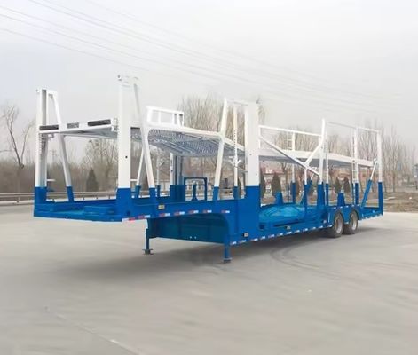 Transporteur de véhicules semi-remorques à 2 essieux personnalisable pour le transport de 6 à 8 unités de véhicules
