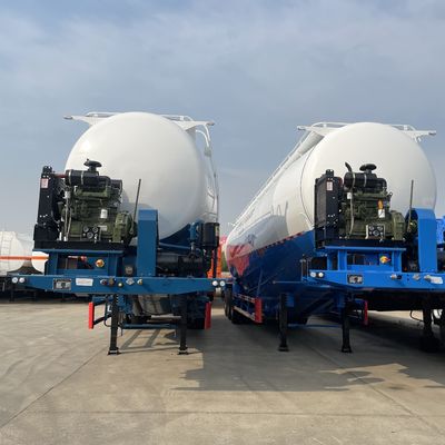 WOSHENG 50 tonnes de vrac camion de stockage en acier silo poudre sèche ciment vrac camion-citerne remorque