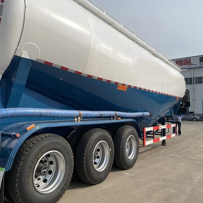WOSHENG 50 tonnes de vrac camion de stockage en acier silo poudre sèche ciment vrac camion-citerne remorque