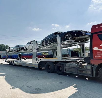 2 essieux remorque de transport de véhicules à deux étages remorque de transport de véhicules à deux étages avec système de freinage ABS