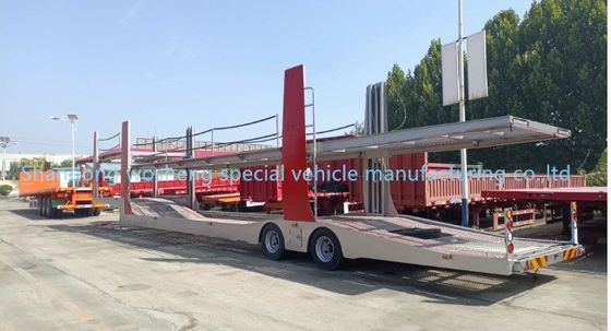 3 axes remorque de véhicule de transport pour véhicule à double pont remorque de camion de transport automobile en acier