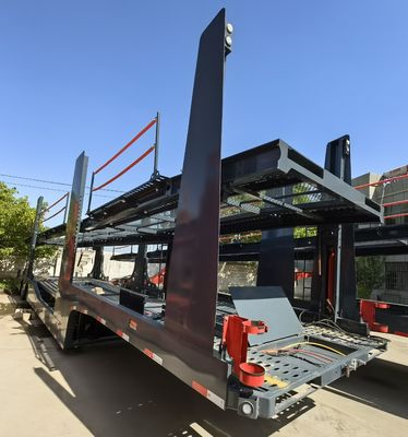30000 kg Charge utile maximale Suspension aérienne Carrosserie à deux étages Semi-remorque pour le transport