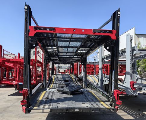 2 essieux Suspension aérienne remorques de voiture Semi-remorque pour transporter 8 voitures efficacement