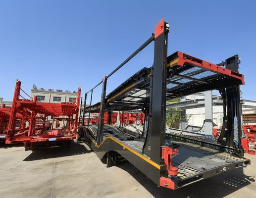 2 essieux Suspension aérienne remorques de voiture Semi-remorque pour transporter 8 voitures efficacement