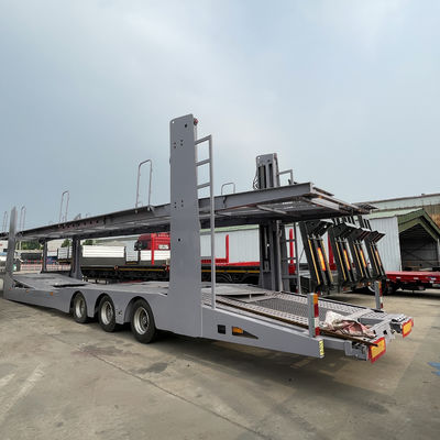 Trailers à 3 essieux à deux ponts véhicules porte-autos semi-remorques avec levage manuel