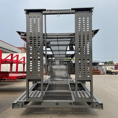 Trailers à 3 essieux à deux ponts véhicules porte-autos semi-remorques avec levage manuel