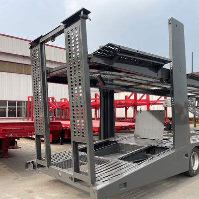 Trailers à 3 essieux à deux ponts véhicules porte-autos semi-remorques avec levage manuel